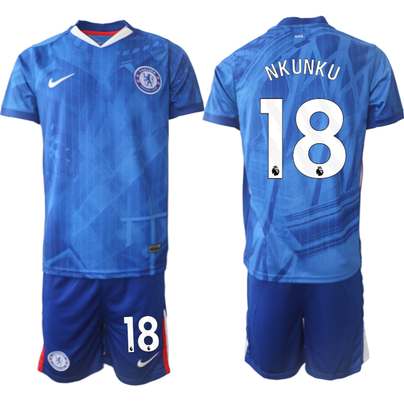 Men 2025-2026 Club Chelsea FC home Blue #18 Soccer Jersey